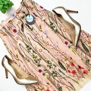Anthro Eva Franco Pink Waverly Garden Skirt 10